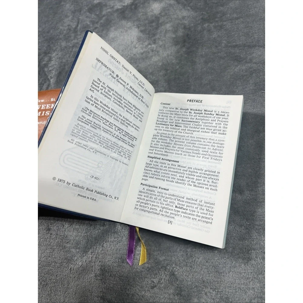 New St Joseph Weekday Missal Book Lot of 2 Complete Edition 2 Volume Religion - Picture 8 of 8